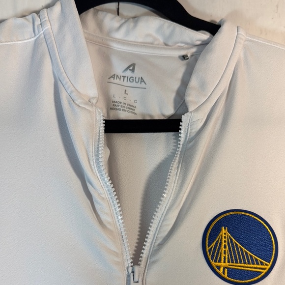Antigua (L) women’s White Golden State Warriors Jacket Lightweight Sporty - Picture 2 of 4